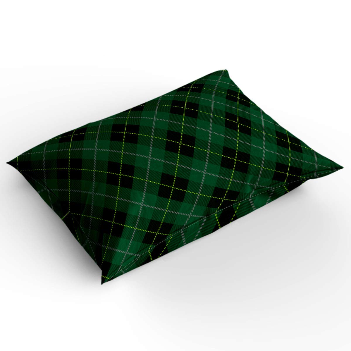 Libaoge 4-Piece Twin Duvet Cover Set - Ultra Soft Christmas Green Buffalo Plaid Comforter Cover with 1 Duvet Cover, 1 Flat Sheet & 2 Pillowcases - Cozy Bedding for Kids & Adults - Perfect for Holiday Decor & Winter Warmth