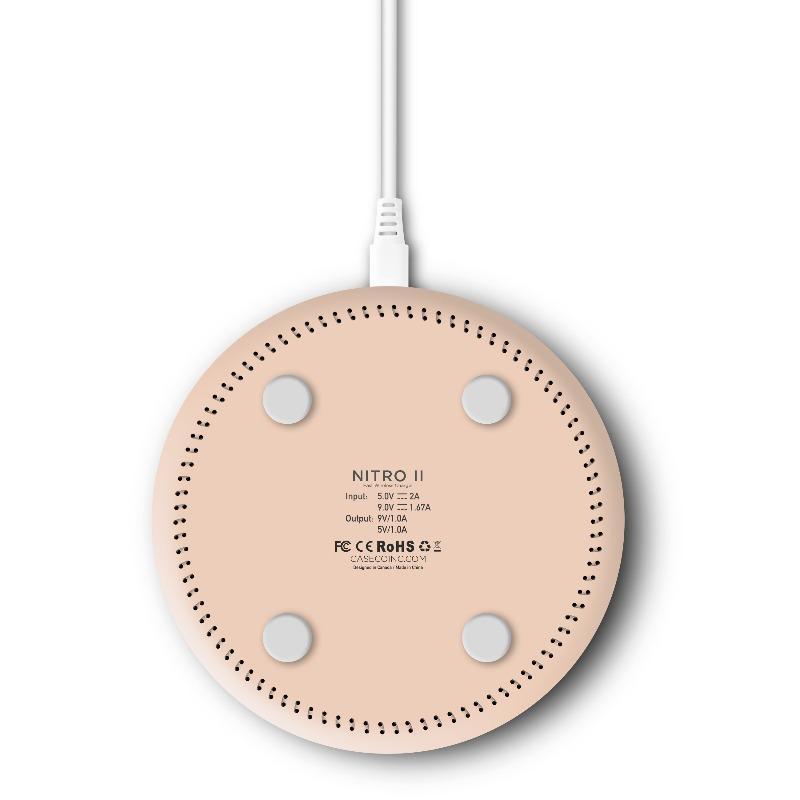 Nitro II: 15W Fast Wireless Charger Pad for iPhone, Samsung & Qi-Enabled Phones - Perfect for Home, Office & Travel