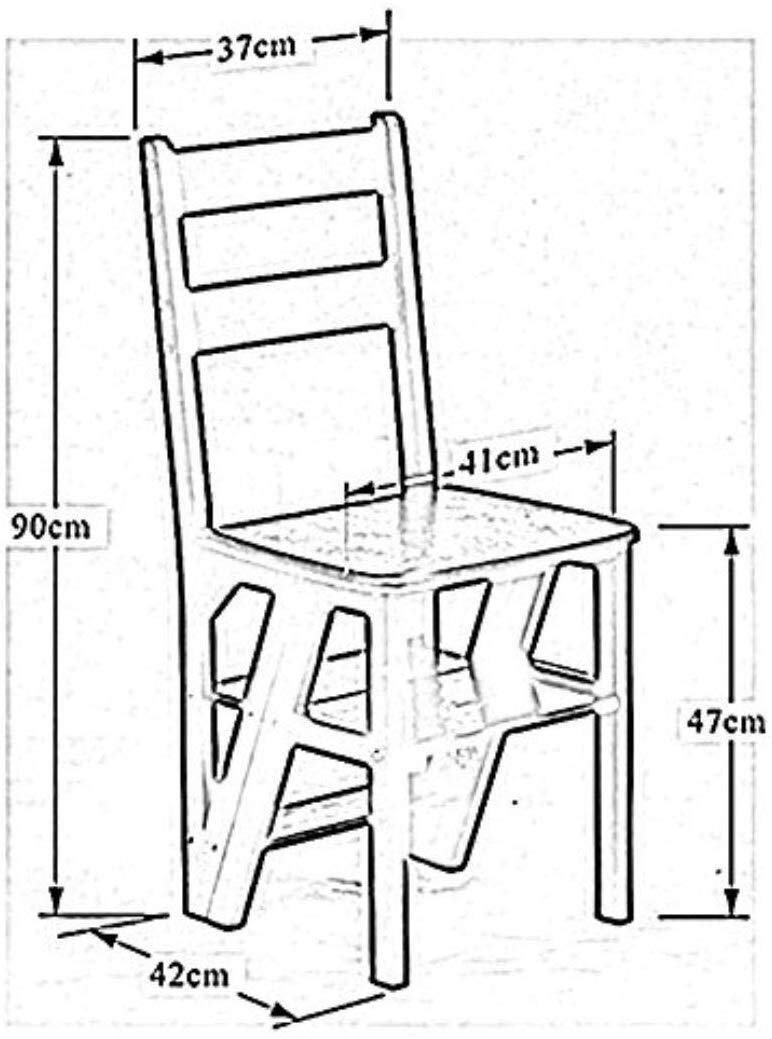 3-Step Foldable Wooden Stool Ladder - Dark Brown Creative Multi-Functional Step Stool for Home, Kitchen, Bathroom & Storage | NEVKA Space-Saving Furniture for Easy Reach