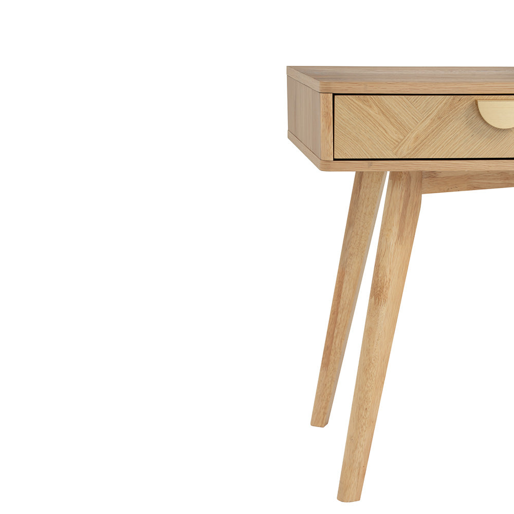LOFTUS 120cm Oak Study Desk - Modern Writing Desk for Home Office, Dorm Room & Small Spaces - Sturdy Wooden Desk for Studying, Working & Remote Learning