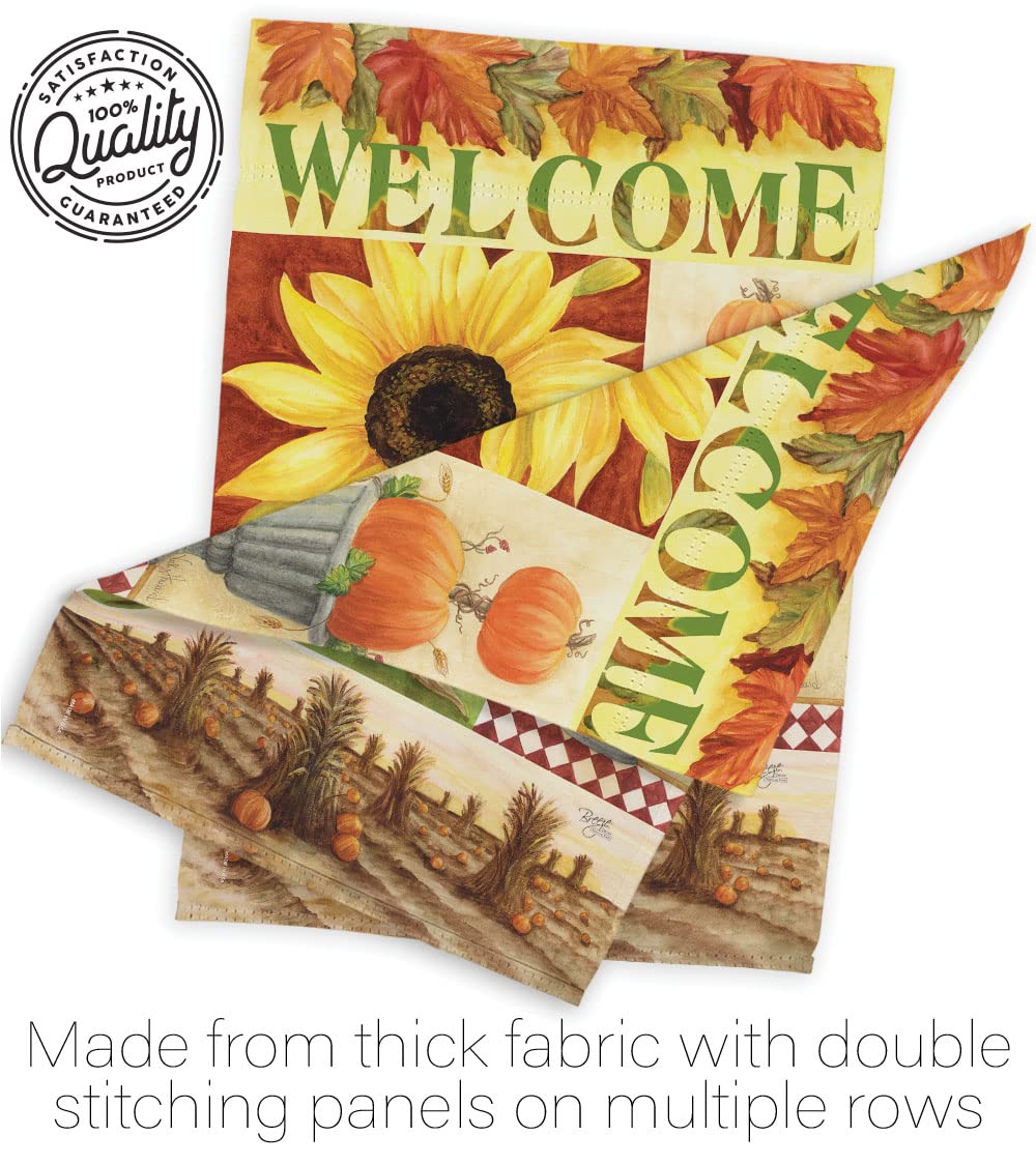 Sunflower Fall Harvest Vertical Flags Set - Home & Garden Decor for Autumn