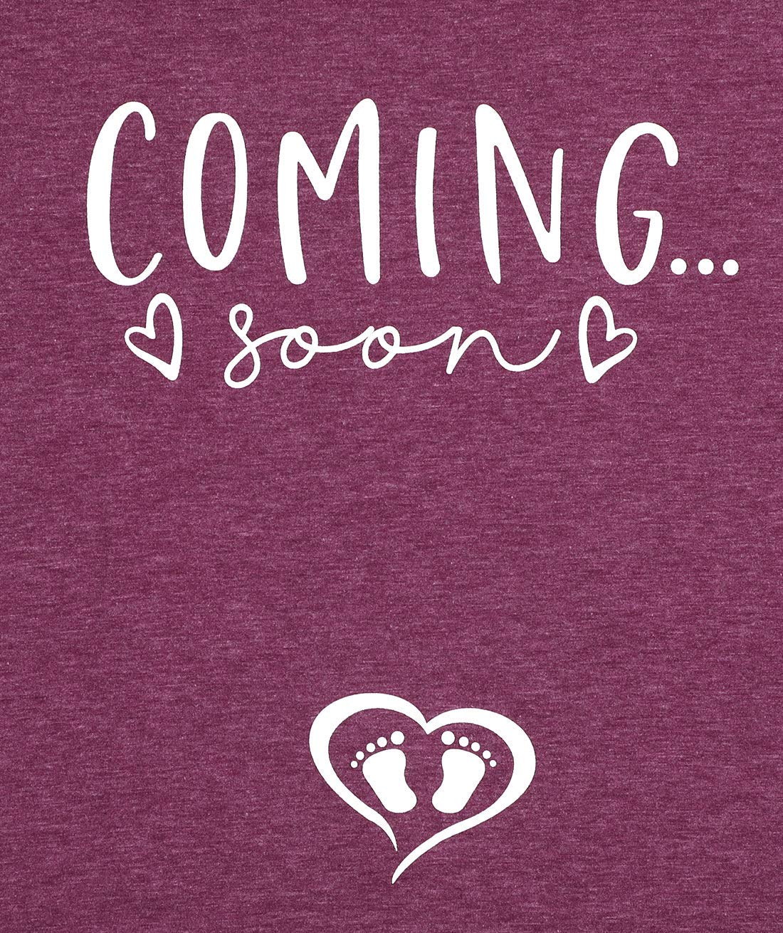 VILOVE Pregnancy Announcement T-Shirt for Women - Cute 'Coming Soon' Maternity Tee, Perfect Gift for Expecting Moms & New Mothers - Ideal for Gender Reveals, Baby Showers & Pregnancy Photos