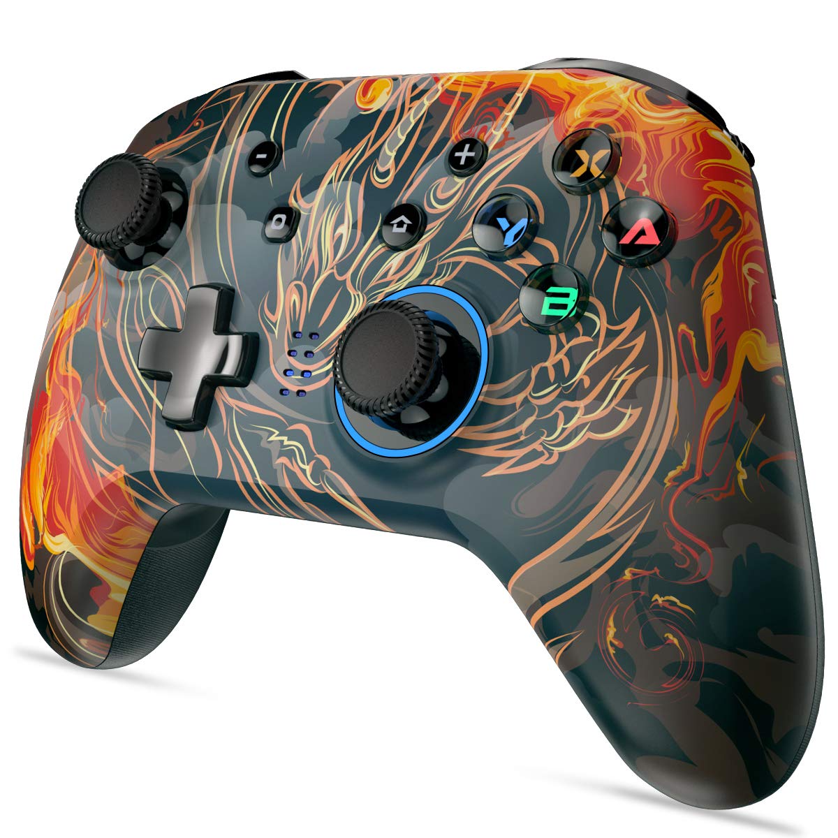 Wireless Switch Pro Controller for Nintendo Switch & Switch Lite/OLED - Red Dragon Edition with Dual Vibration & 6-Axis Motion Control | Perfect for Gaming, Multiplayer & Travel Use