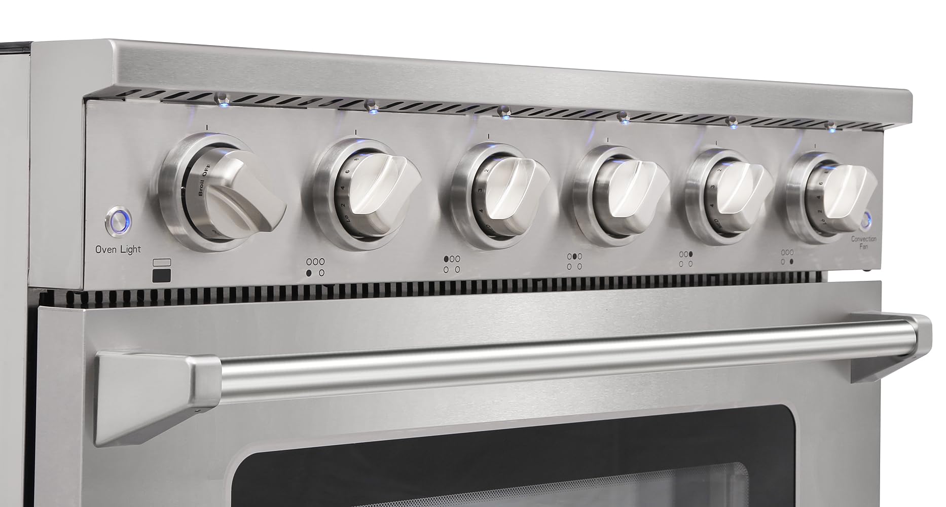 36 Inch Stainless Steel Electric Range - 5 Burner Cooktop, 6.0 Cu. Ft. Convection Oven, Smooth Glass Top - Professional Kitchen Appliance for Home Cooking & Baking (Black, Model KOS-36RE06H)