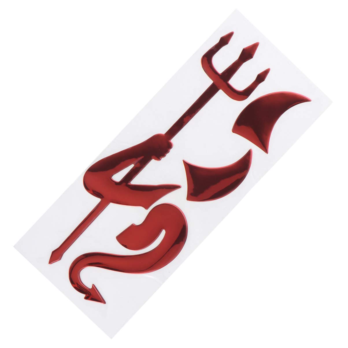 3D Devil Car Sticker - Self-Adhesive Metal Decal for Car & Truck Windows | Durable Red Plating Emblem | Perfect for Customizing Vehicles & Expressing Personality