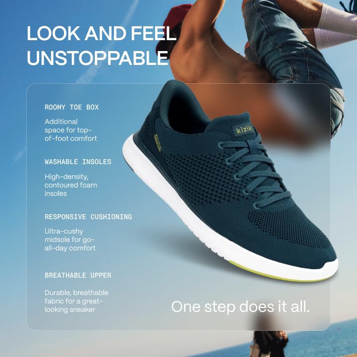 Kizik Lima Comfortable Breathable Knit Slip-On Sneakers for Men & Women | Hands-Free Walking Shoes | Lightweight Travel & Everyday Casual Shoes | Perfect for Seniors, Office & Outdoor Activities