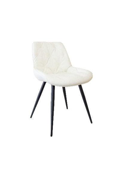 Premium White PU Leather Dining Chair - Modern & Comfortable Seat for Home, Restaurant, and Office Use (#303)