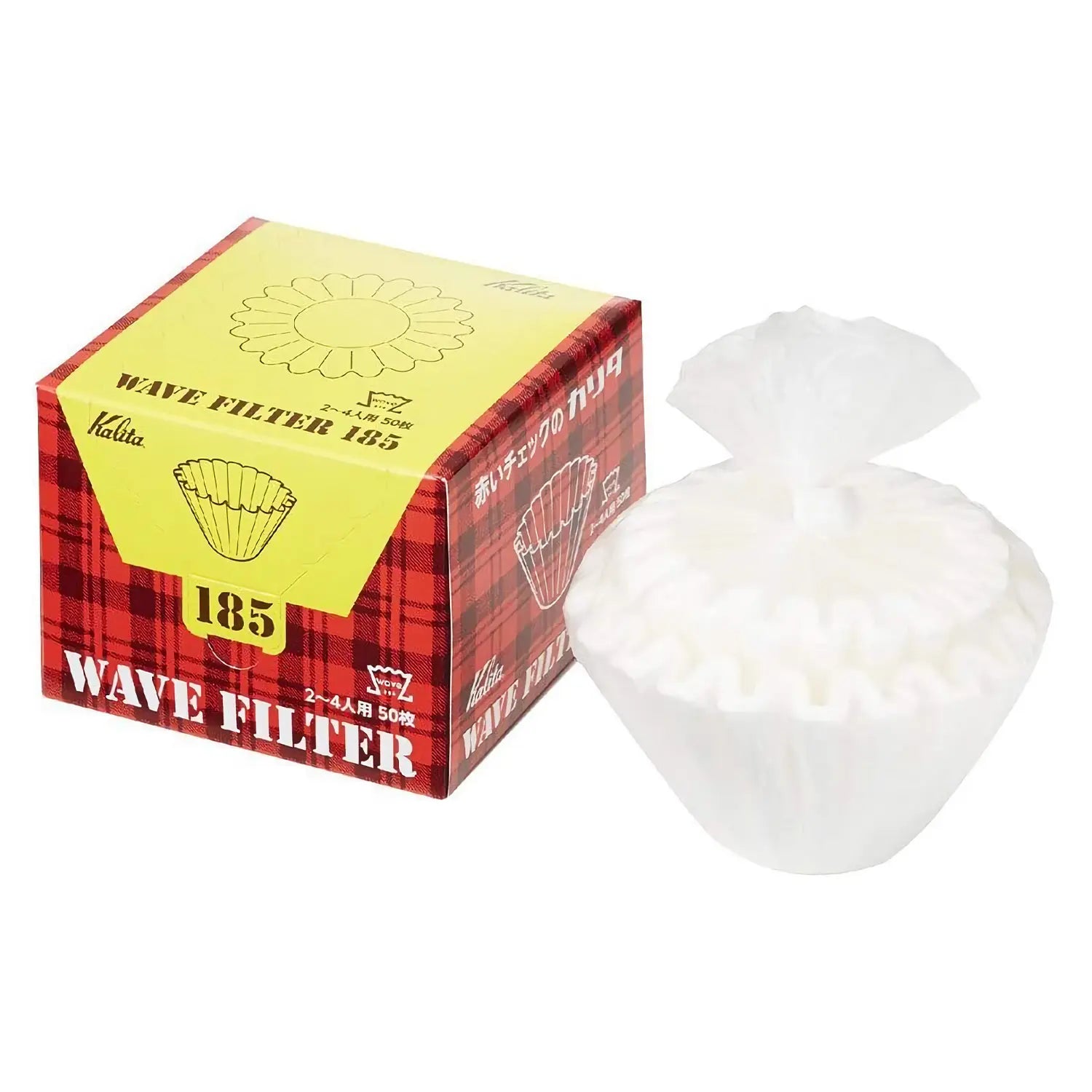 Kalita Wave Series Wood Pulp Coffee Filters - 50 Count, Natural Unbleached Paper Filters for Pour Over Coffee Brewing - Perfect for Home Baristas and Specialty Coffee Lovers