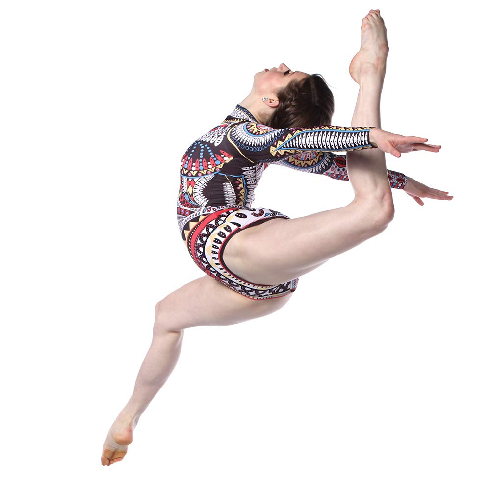 Women's Freedom Long Sleeve Dance Leotard - Stretchy Performance Costume for Ballet, Jazz, Gymnastics & Yoga Practice