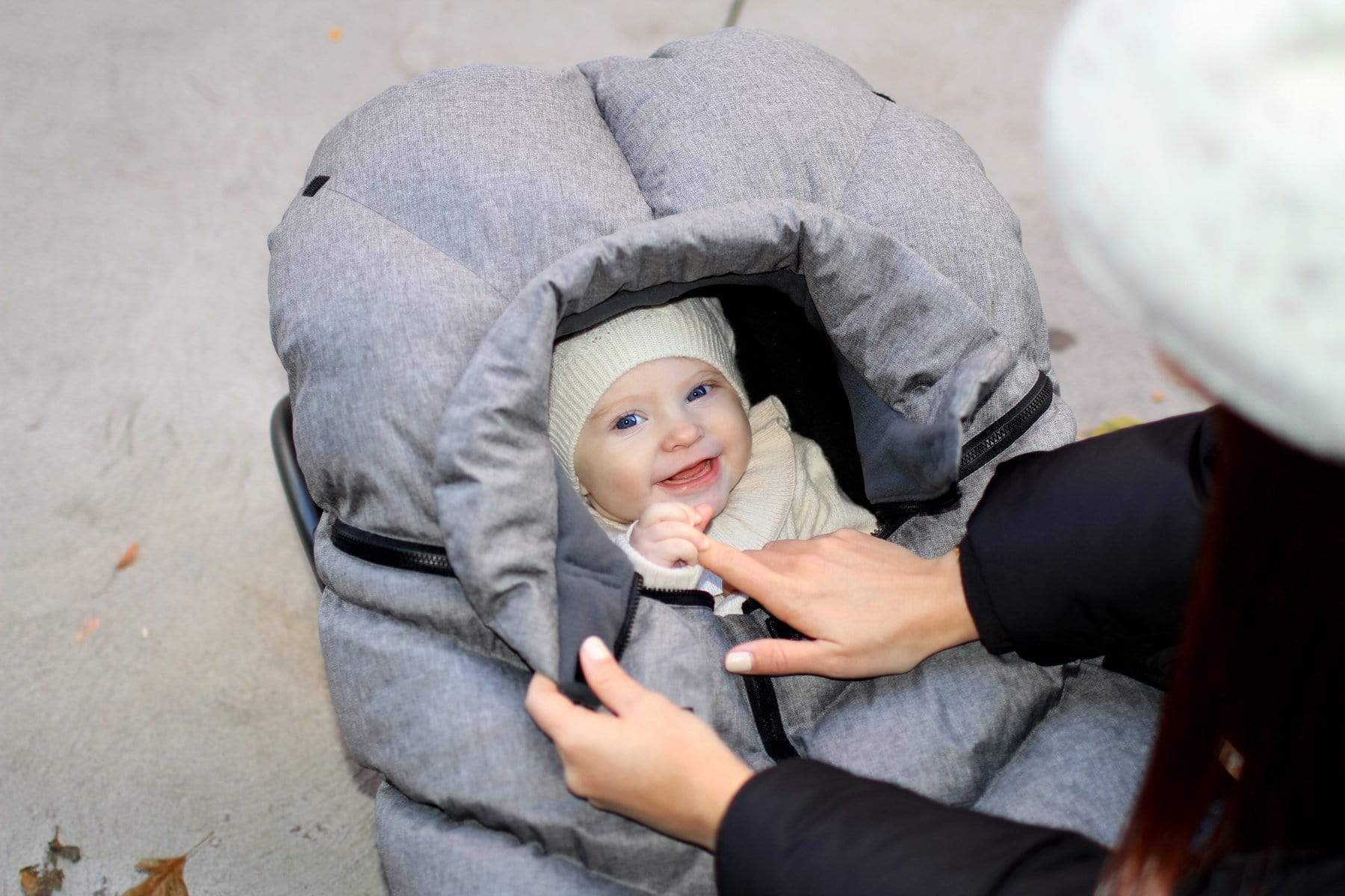 7AM Enfant Baby Car Seat Cocoon for Infants 0-12 Months - Soft & Warm Winter Car Seat Cover for Safe & Cozy Travel