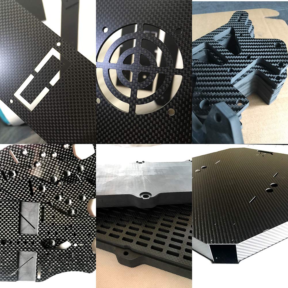 Premium Carbon Fiber Sheet - 6mm to 20mm Thickness, 250mm x 500mm Twill Matte Finish - High Strength Carbon Fiber Plate for DIY Projects, Automotive, Aerospace & Industrial Applications
