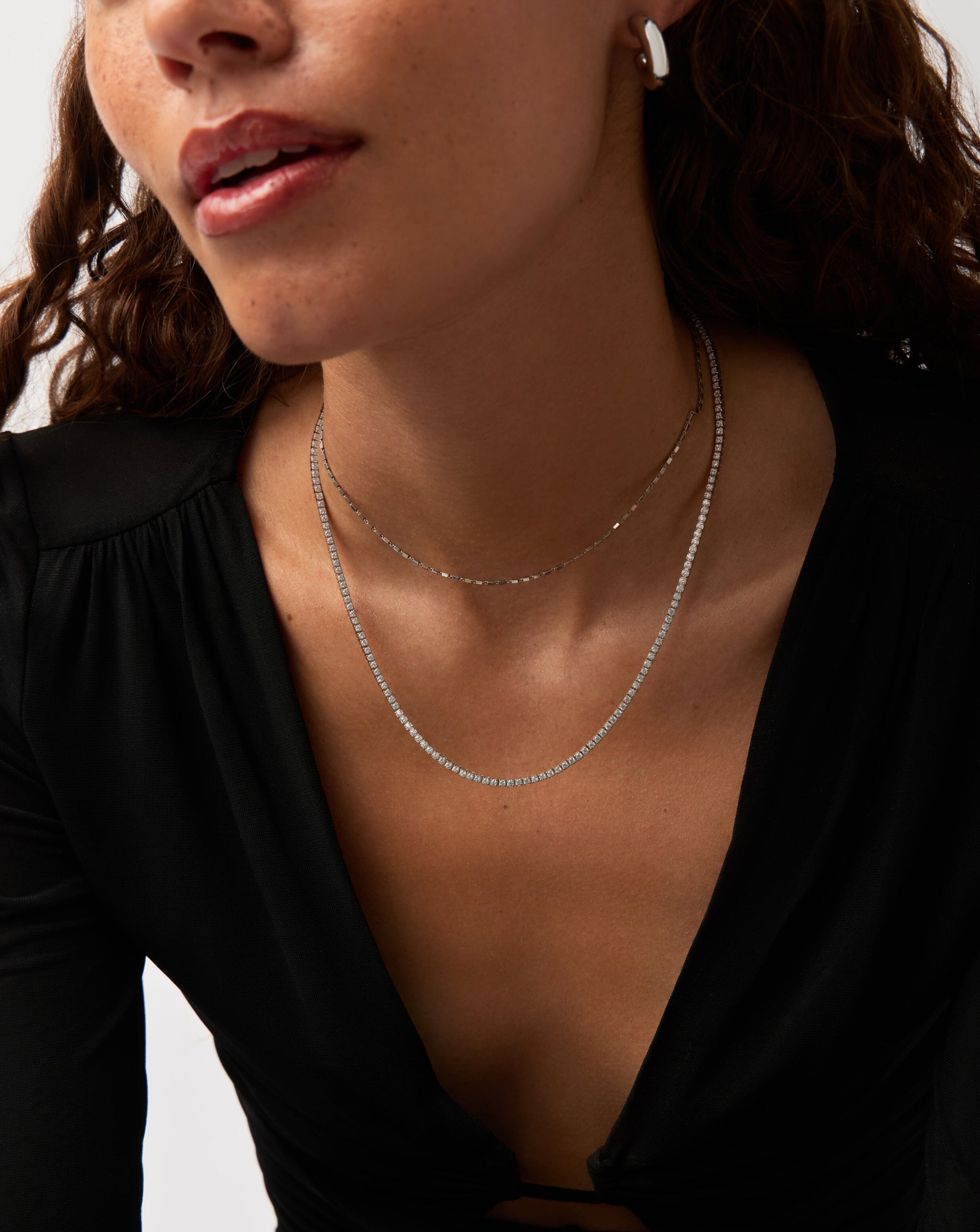 Classic Tennis Necklace | Sterling Silver Cubic Zirconia Jewelry for Women | Elegant Gift for Anniversary, Wedding & Special Occasions