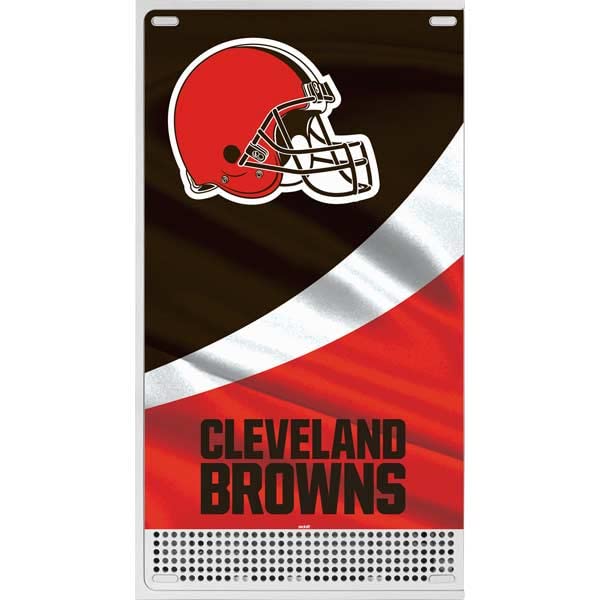 Officially Licensed NFL Cleveland Browns Gaming Skin Decal for Xbox Series S Bundle - Custom Protective Cover for Enhanced Gaming Experience