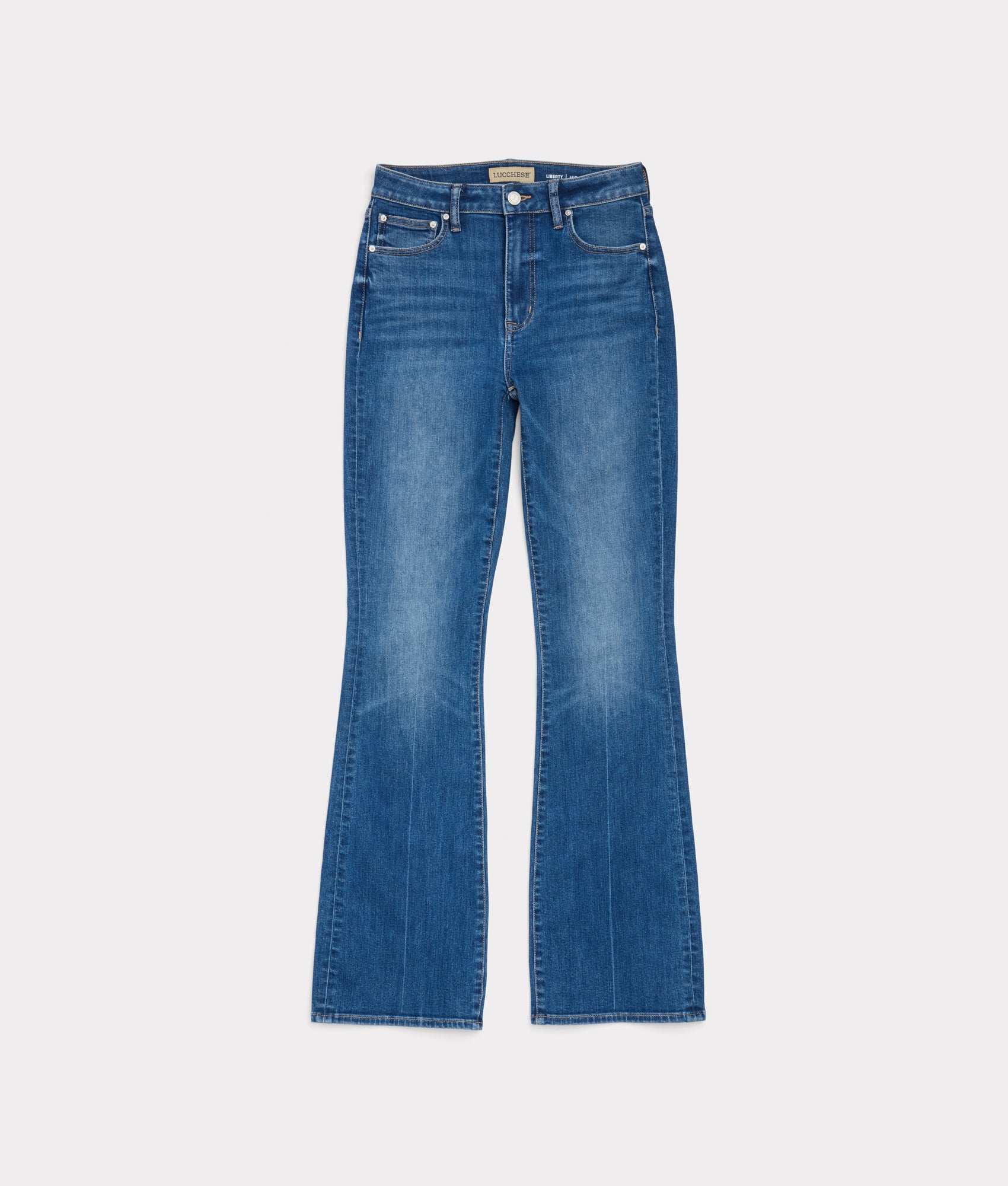 Liberty Mid Rise Bootcut Jeans for Women - Classic Rustic Wash, Comfortable Stretch Denim | Perfect for Casual Wear, Work & Everyday Outfits