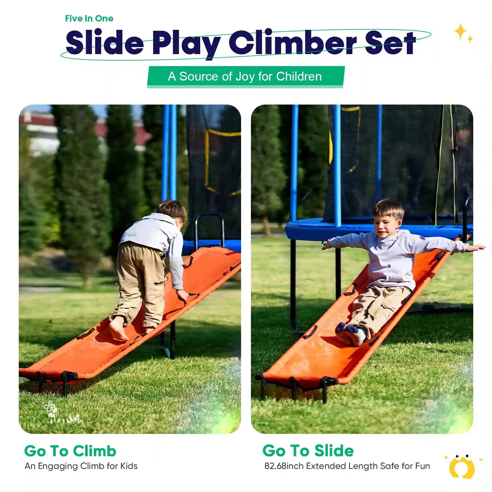 Ultimate 5-in-1 Backyard Trampoline Set - 12FT with 1200LBS Weight Capacity | Outdoor Adventure Park for Kids & Family | Perfect for Backyard Fun, Exercise & Birthday Parties