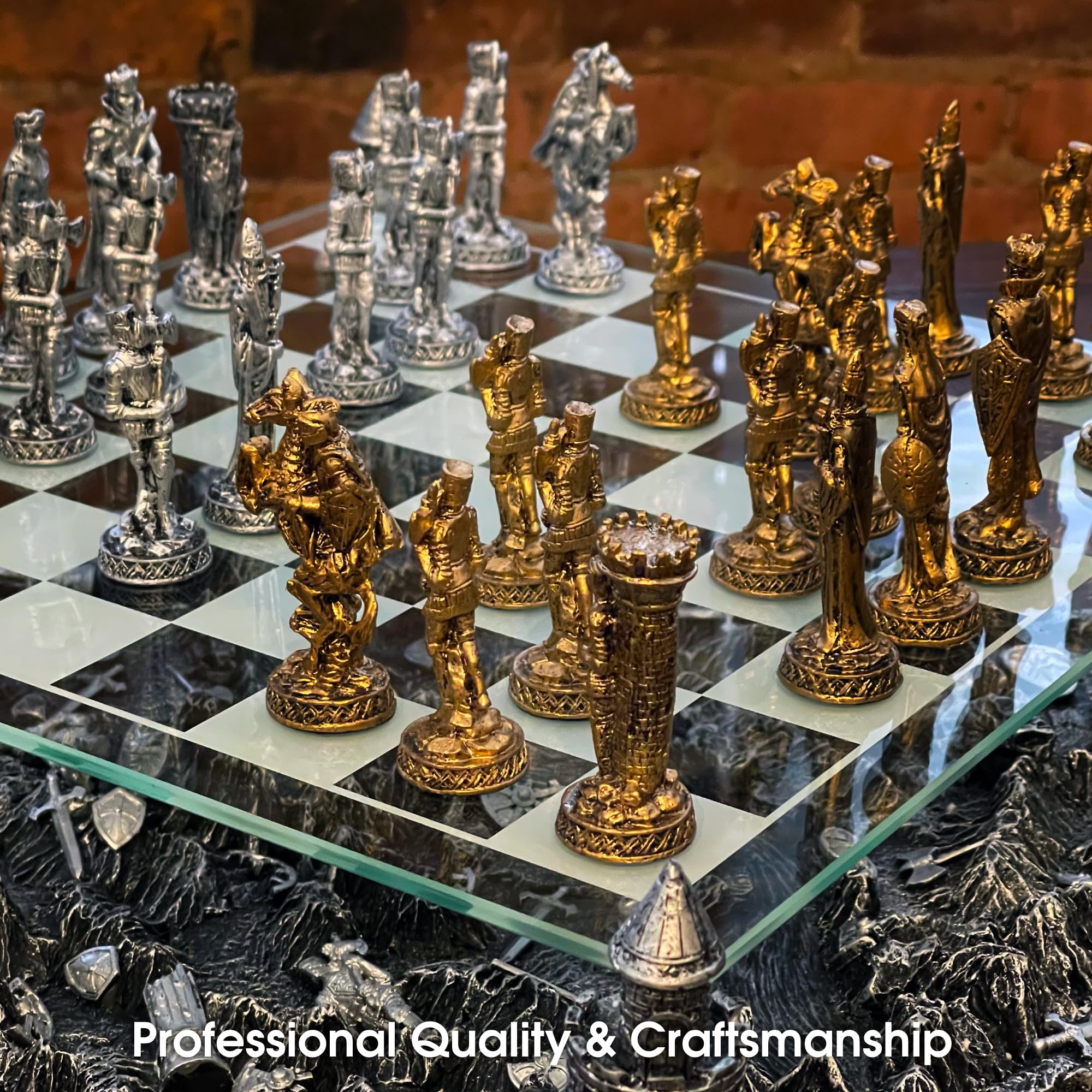 Renaissance Knight Chess Set - Classic Wooden Strategy Board Game for Adults & Kids | Perfect for Family Game Nights, Gifts, and Educational Play