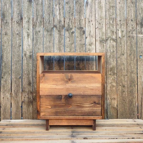 Winchester End Table - Handcrafted Solid Wood Nightstand, Made in USA - Perfect for Bedroom, Living Room & Office Decor