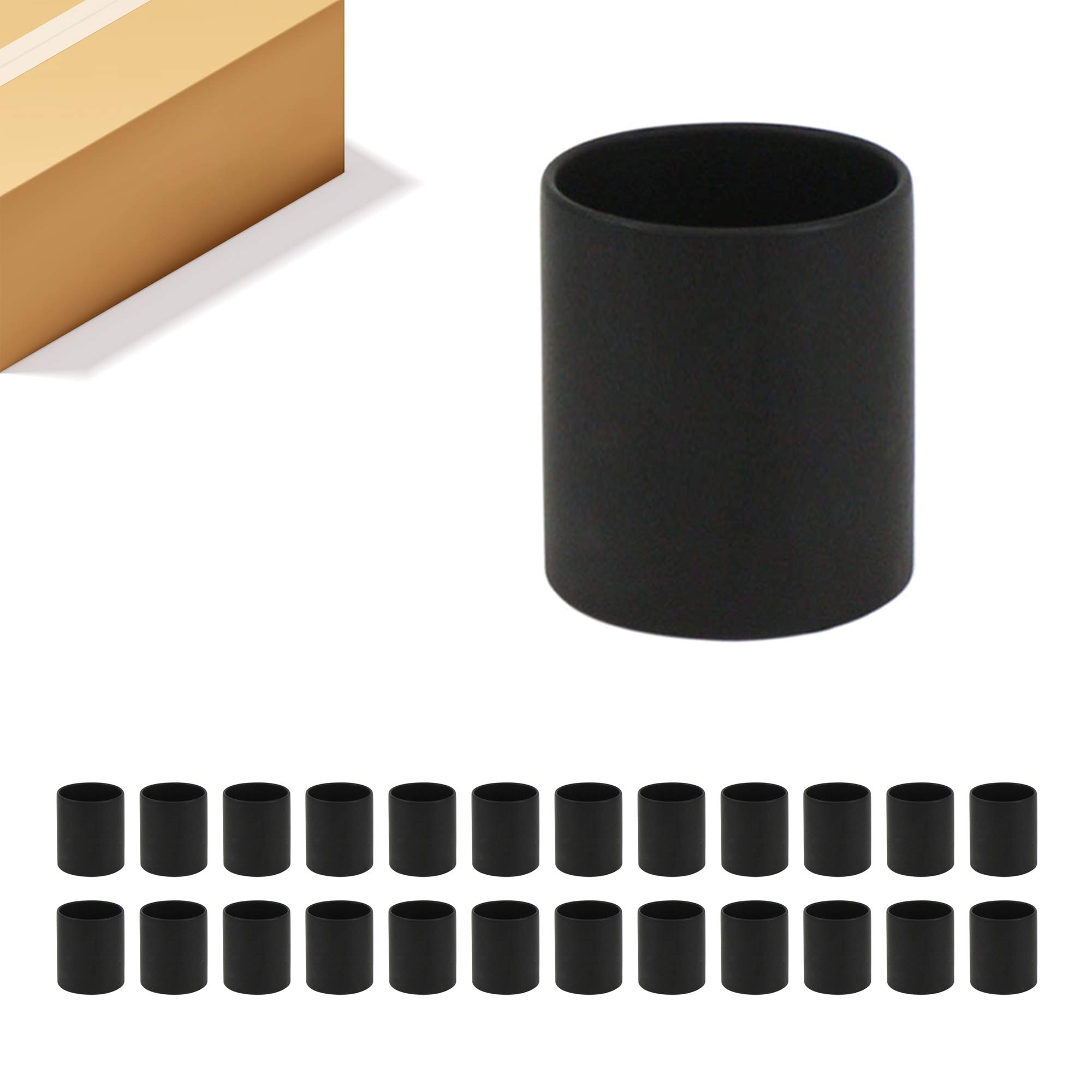 WGVI Matte Black Ceramic Cylinder Vase - 3.75
