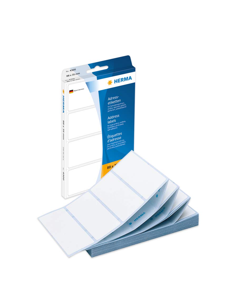 Herma 89x42mm White Matt Address Labels - 250 Pack for Mailing & Shipping