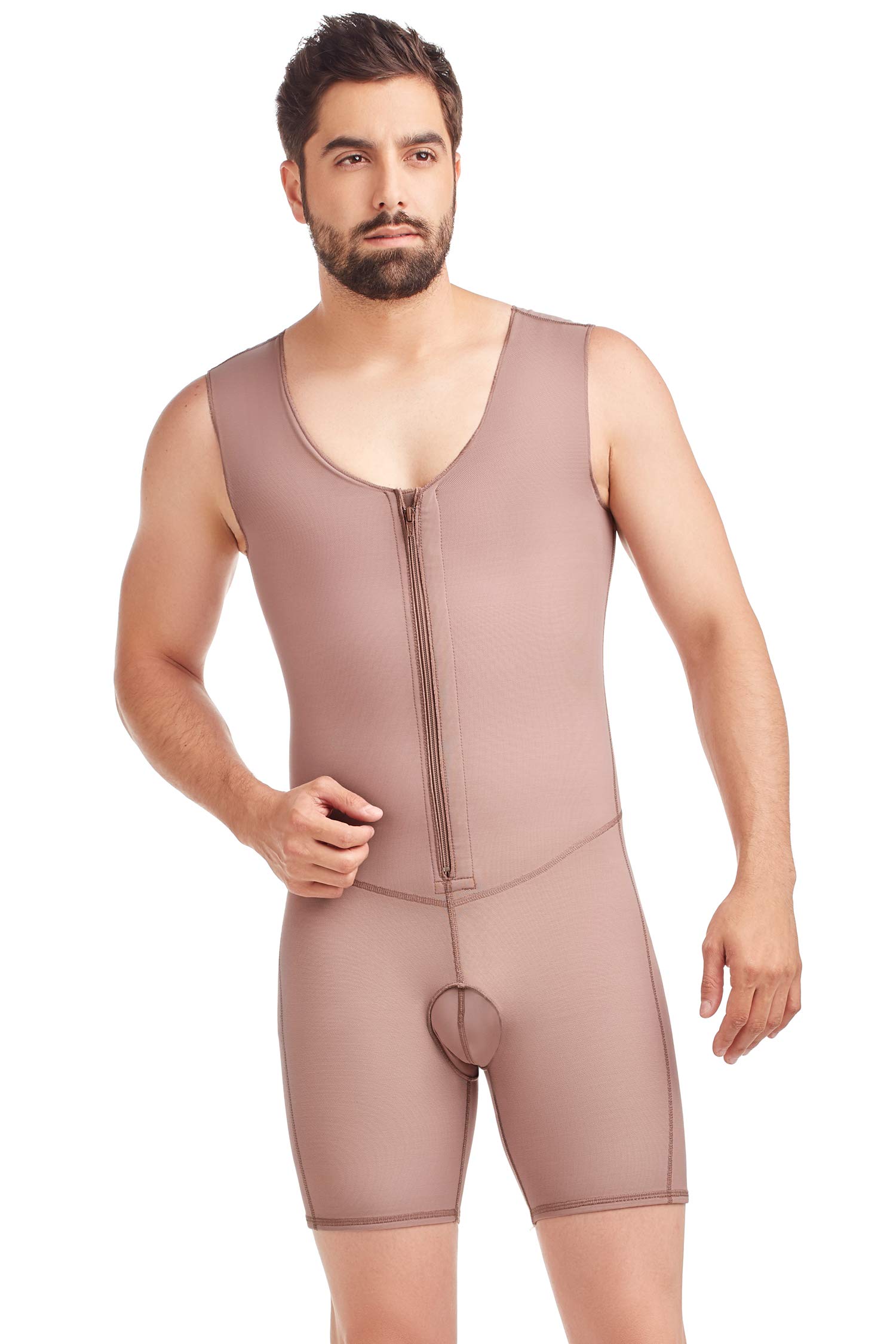 Fajas D'Prada Men's Post-Surgical Compression Bodysuit - Firm Control Shaper for Comfort & Recovery - Ideal for Post-Op, Weight Loss & Body Contouring