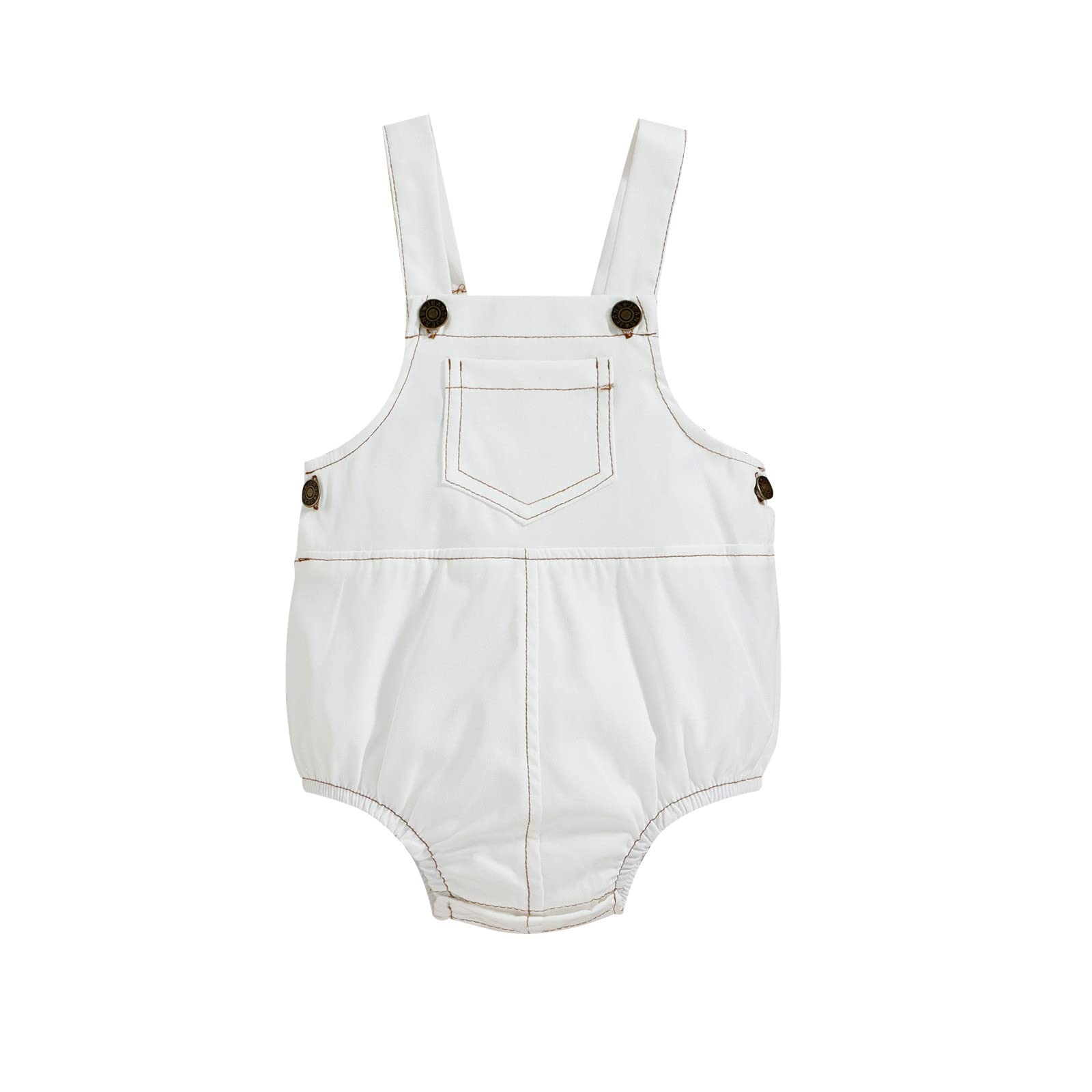 **Boys & Girls Romper Jumpsuit - Sleeveless Toddler Overalls with Pockets | Infant & Kids Summer Playwear for Outdoor Activities**