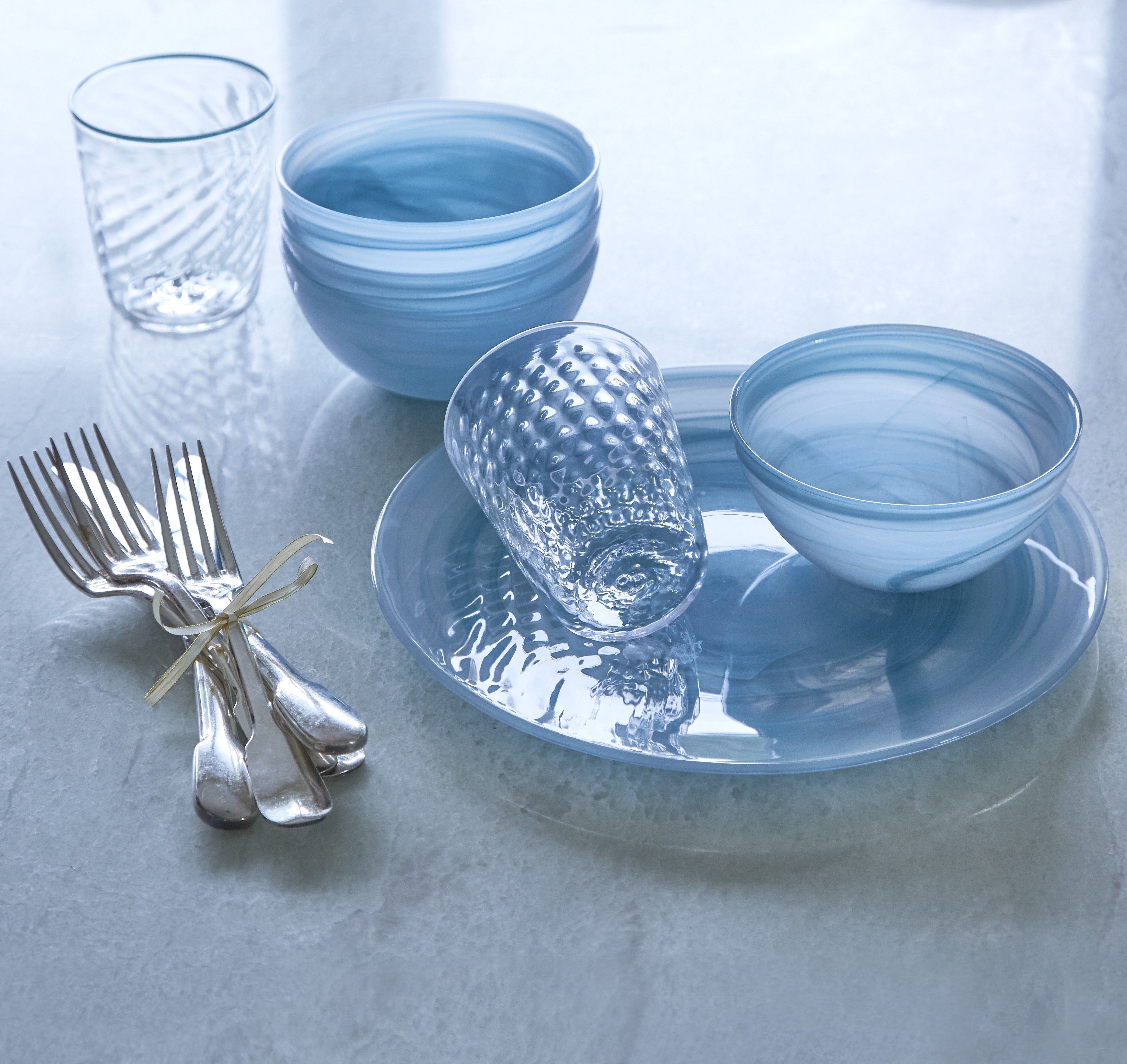 Elegant Alabaster Aqua Dinner Set - 12-Piece Porcelain Tableware for Formal Dining & Entertaining