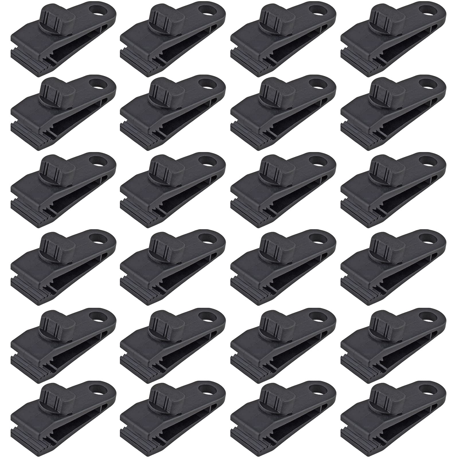 24 Pcs Heavy Duty Tarp Clips - Secure Outdoor Camping & Pool Covers