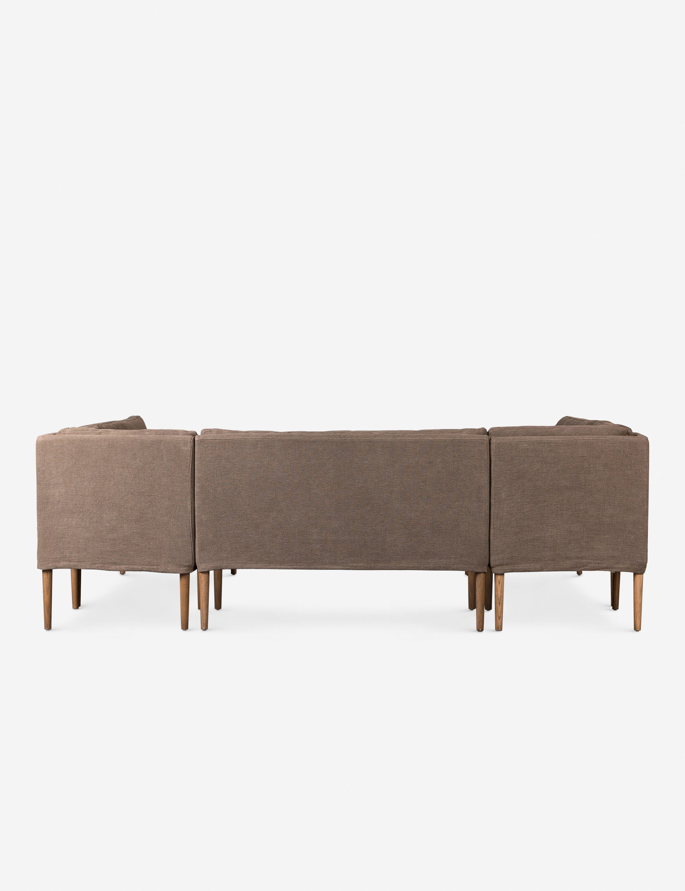 Aurelia U-Shaped Dining Banquette - Modern Upholstered Bench by Amber Lewis x Four Hands for Kitchen, Breakfast Nook, or Dining Room Seating