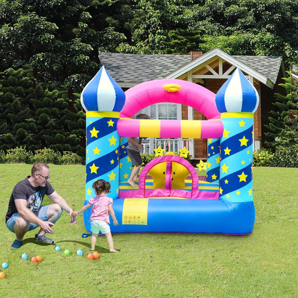 Best Inflatable Bouncer for Kids - Outdoor Bounce House with Air Blower for Birthday Parties, Backyard Play, and Summer Fun