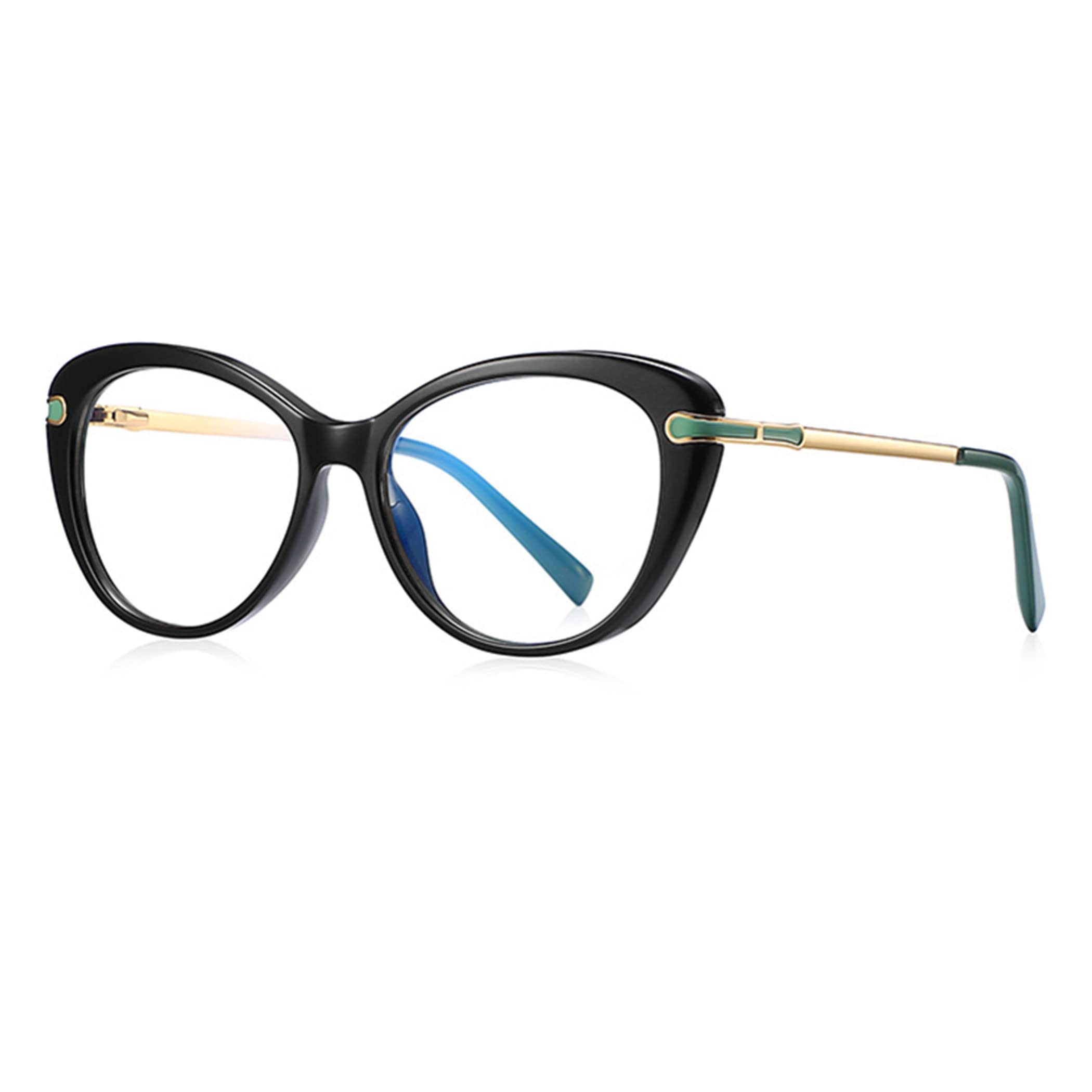 Bullabulling Women's Blue Light Blocking Reading Glasses with Spring Hinge - Stylish Computer & Reading Eyewear for Work, Study & Screen Time