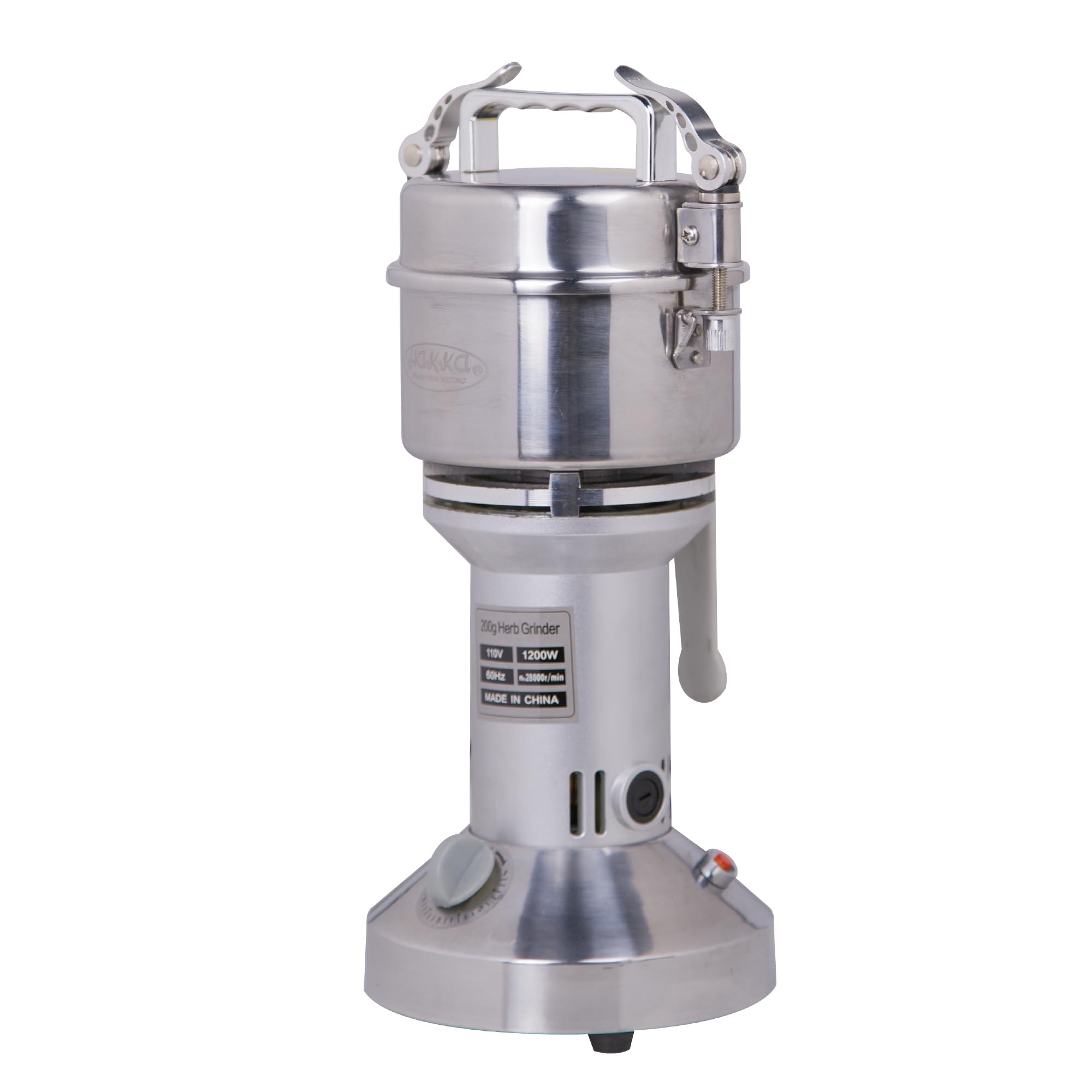 200g Electric Grain Grinder - 1200W High-Speed Stainless Steel Powder Mill for Coffee Beans, Spices & Herbs | Commercial & Home Use for Grinding Corn, Pepper & Dry Ingredients