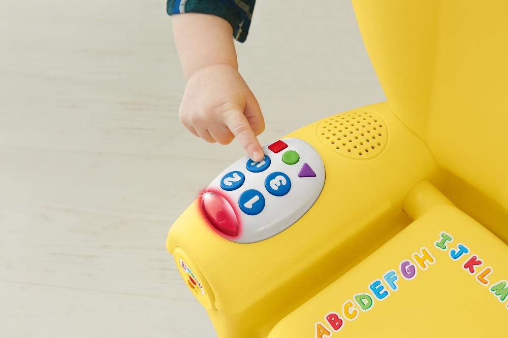 Fisher-Price Laugh & Learn Smart Stages Chair - Interactive Musical Learning Toy for Toddlers, Yellow (UK-English Version, GXC32) - Perfect for Early Childhood Development & Playroom Fun