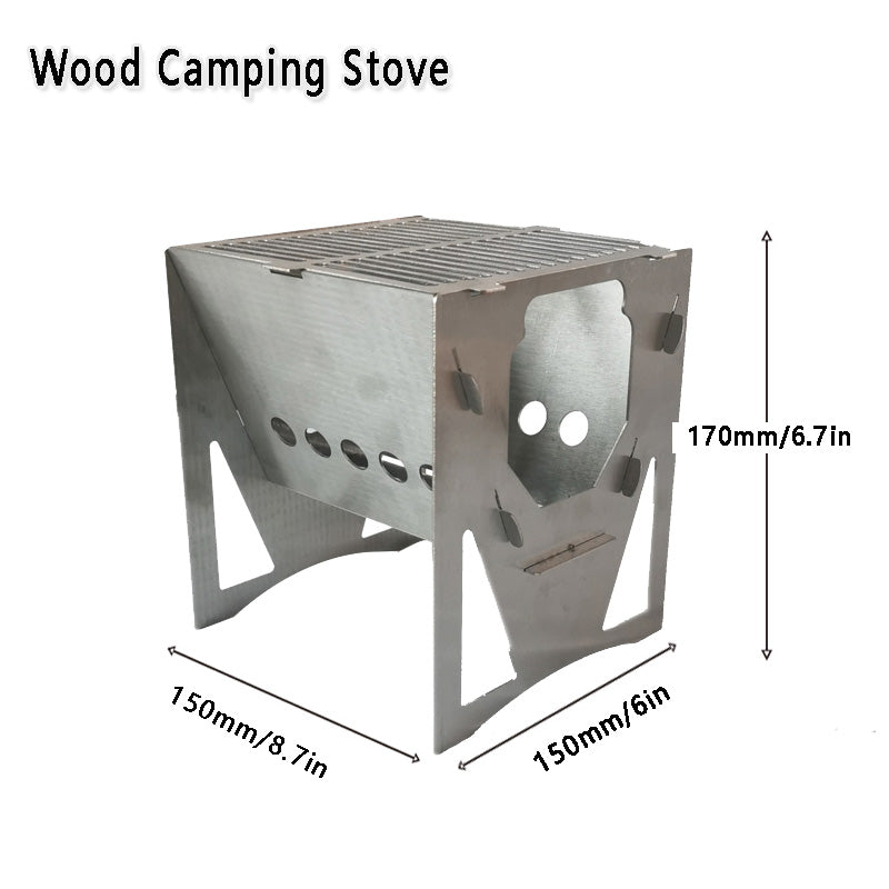 Portable VODA™ Camp Stove VDBBQ150 - Compact Outdoor Cooking Grill for Backpacking, Hiking & Picnics - Perfect for Camping Trips & Tailgating Parties