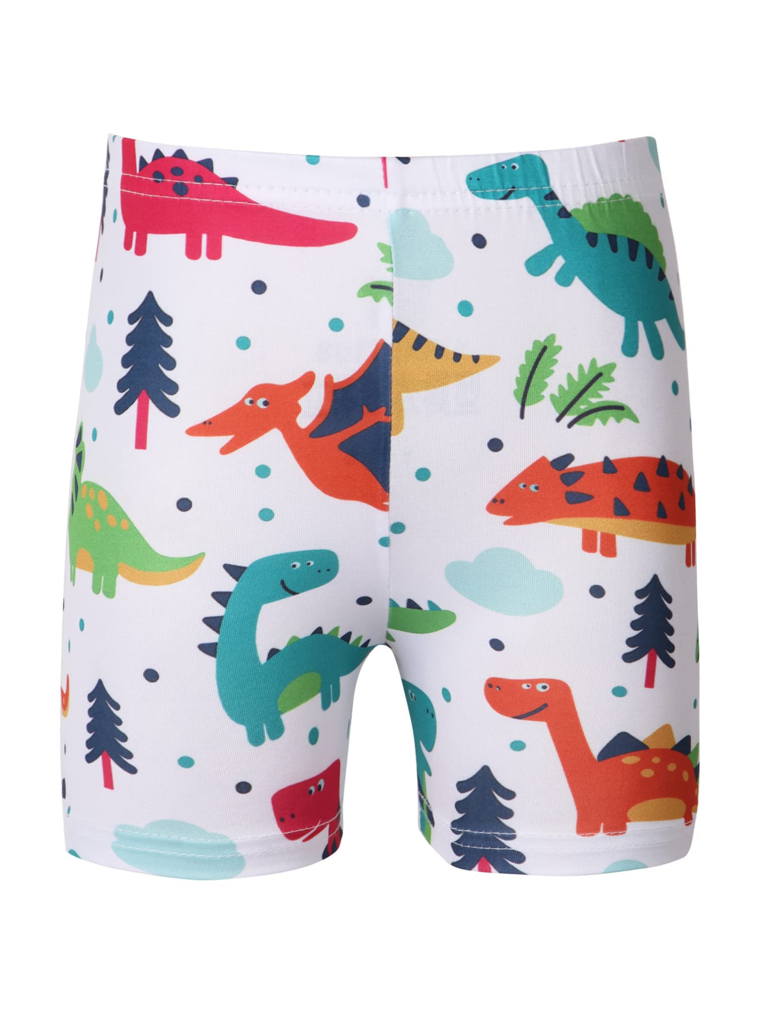 TiaoBug Seamless Boyshort Underwear for Kids - Cartoon Dinosaur Print Athletic Shorts for Boys & Girls | Perfect for Dance, Sports & Everyday Wear