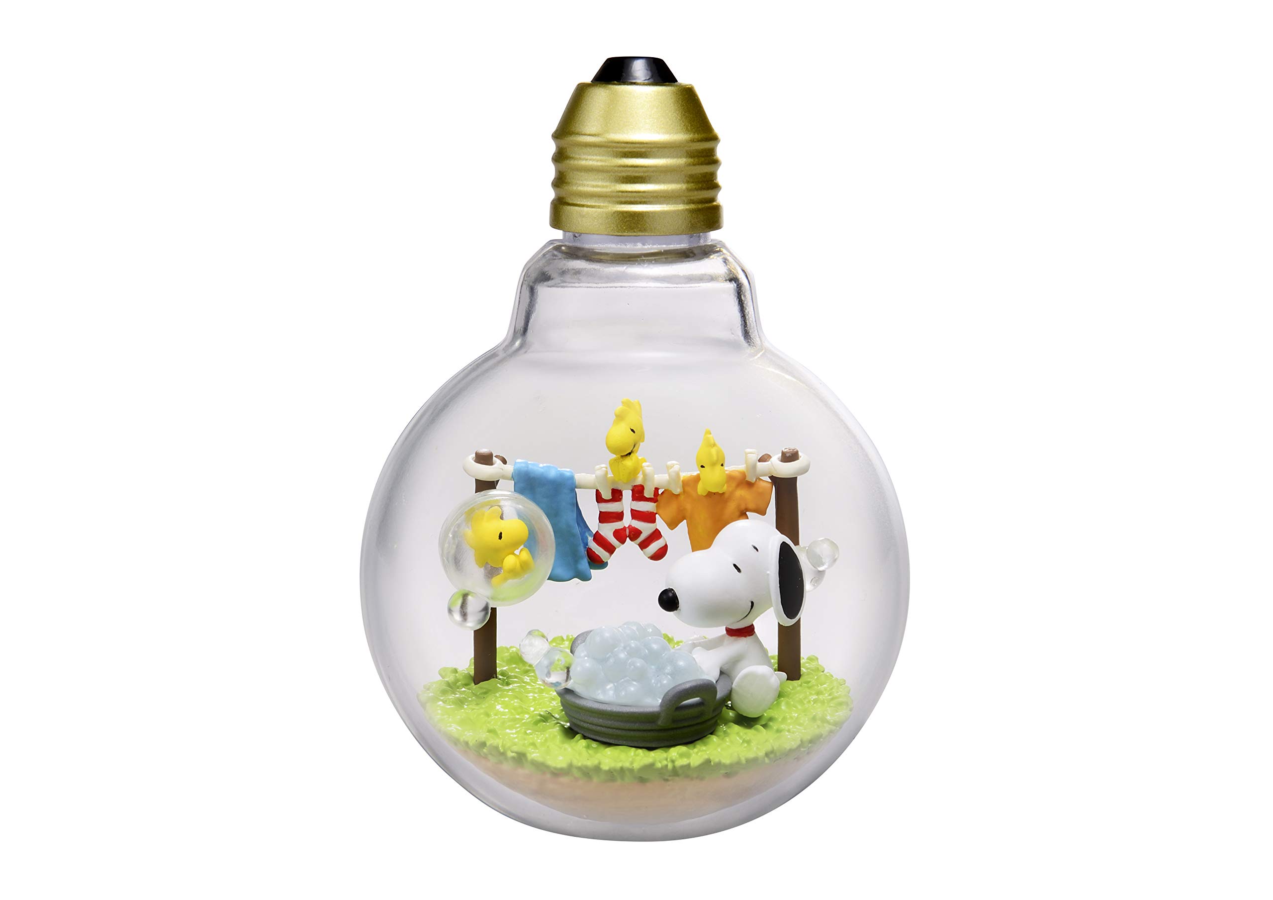 Rement Snoopy Weather Terrarium Box - Cute Peanuts Collectible Miniature Display for Home & Office Decor - Perfect Gift for Anime Fans