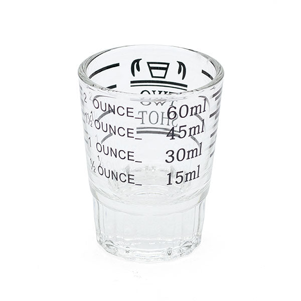 Ten Mile Coffee Shot Glass - 2oz Espresso Glass Cup for Coffee, Whiskey & Liquor - Perfect for Home Bar, Parties & Gifts