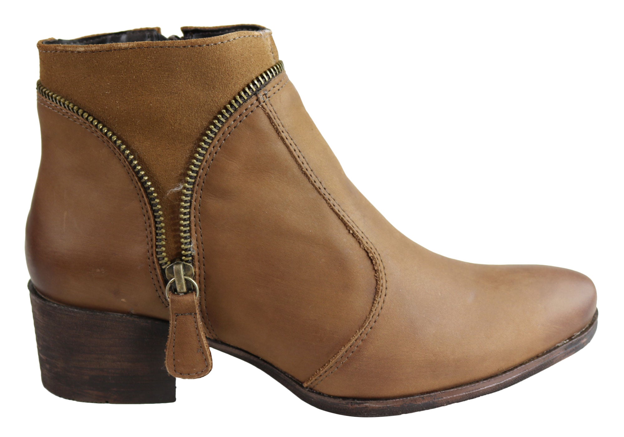 Dazzani Hilda Women's Comfortable Leather Ankle Boots - Made in Brazil - Stylish & Durable Footwear for Work, Casual Outings & Fall/Winter Fashion