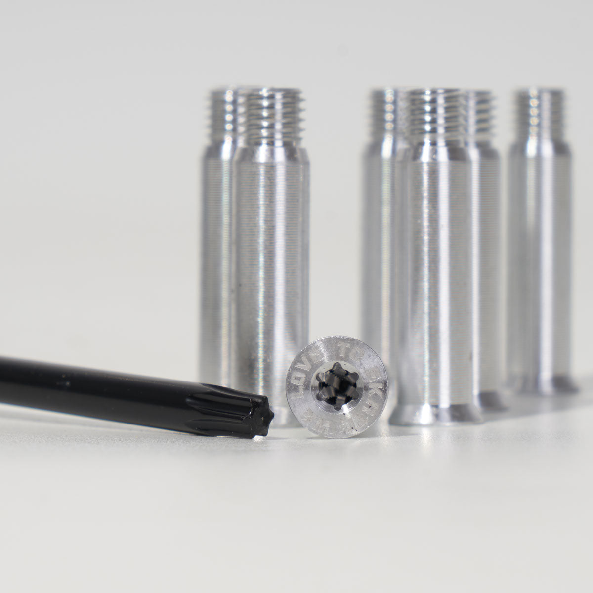 Powerslide Tool & 8mm Speed Axles Replacement Bolts with Torx Key (Star) - Perfect for Skateboard, Scooter, and Rollerblade Maintenance