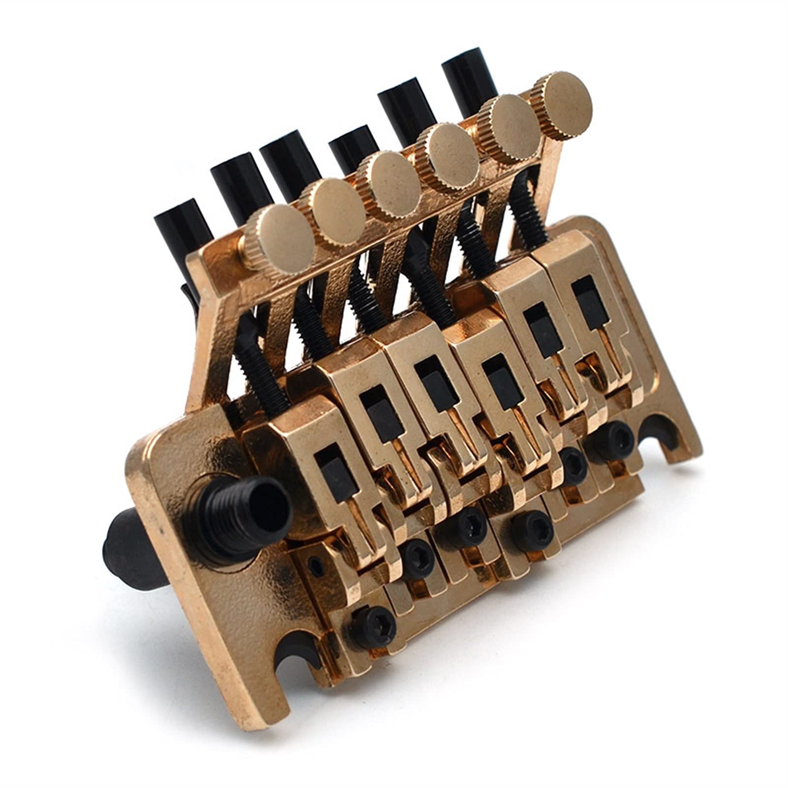 Premium Double Locking Tremolo Bridge for Electric Guitar - Gold Replacement Part | Ideal for Rock, Metal & Shredding Performances