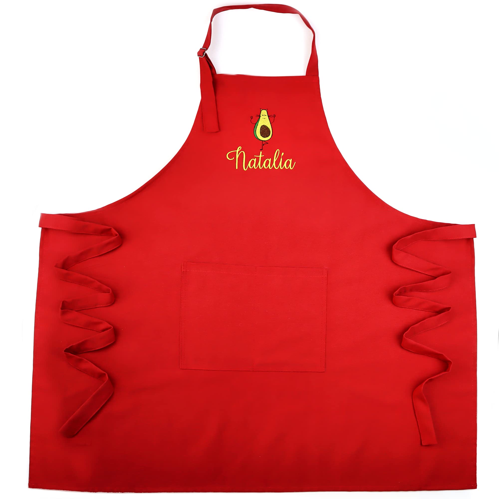 Personalized Apron for Kids & Adults - Adjustable Cooking, Baking, Gardening Apron Gift - Dark Red & Burgundy - Perfect for Home Chefs, BBQ Parties & DIY Crafts