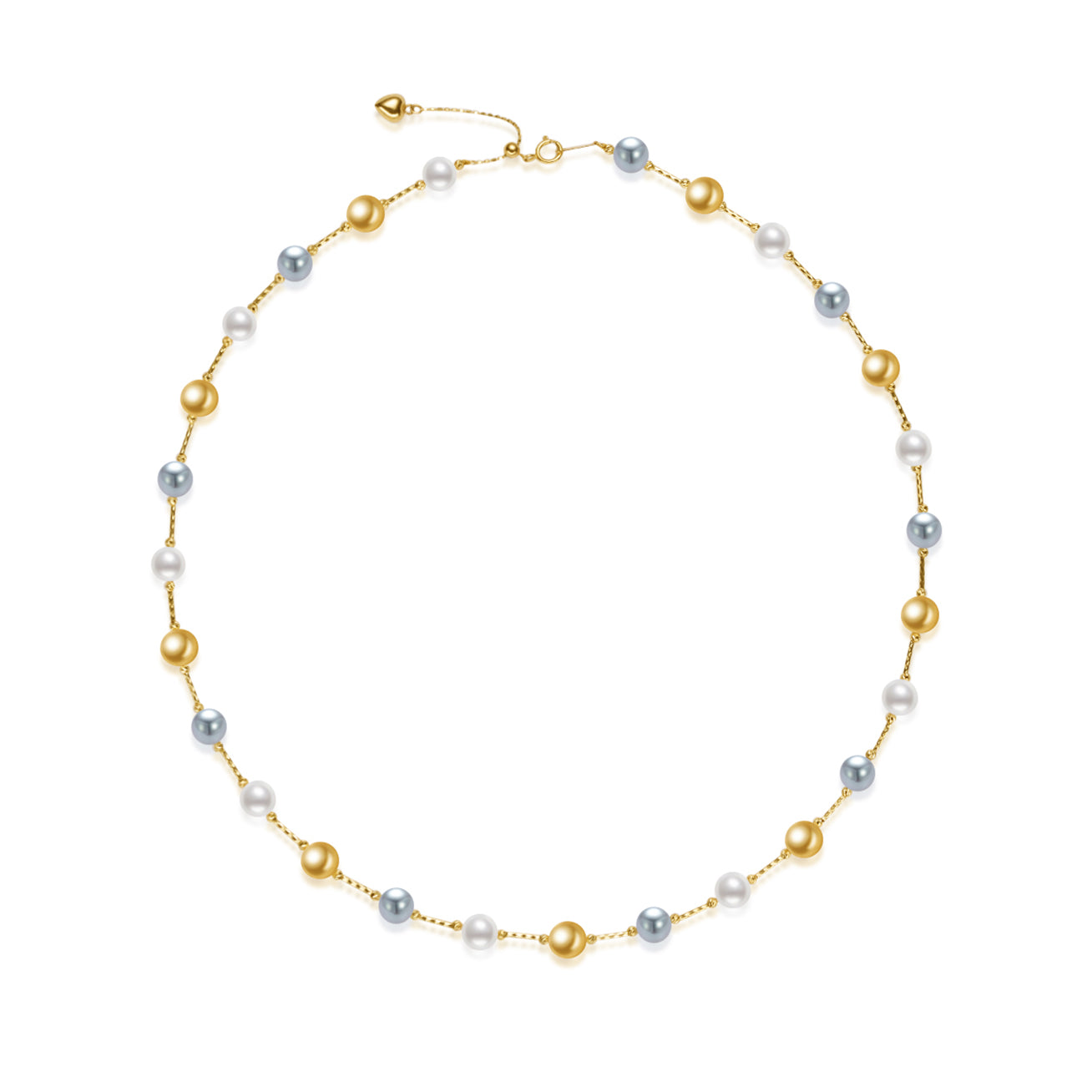 18K Solid Gold Saltwater Pearl Necklace KN00300 | Elegant Women's Jewelry Gift for Wedding, Anniversary & Special Occasions