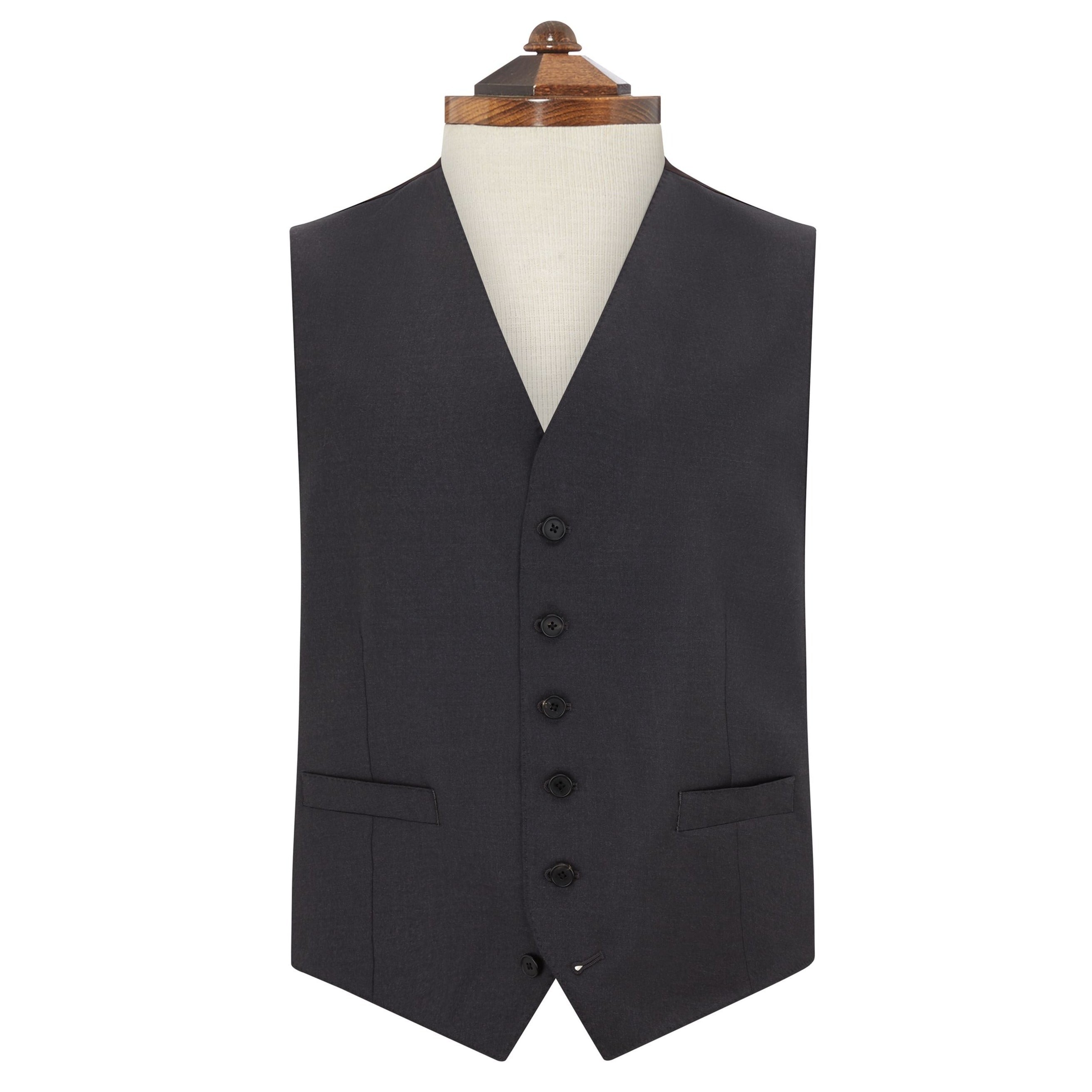 Hyde Charcoal Super 150's Waistcoat for Men - Premium Slim Fit Vest for Formal & Business Attire - Perfect for Weddings, Office & Special Occasions