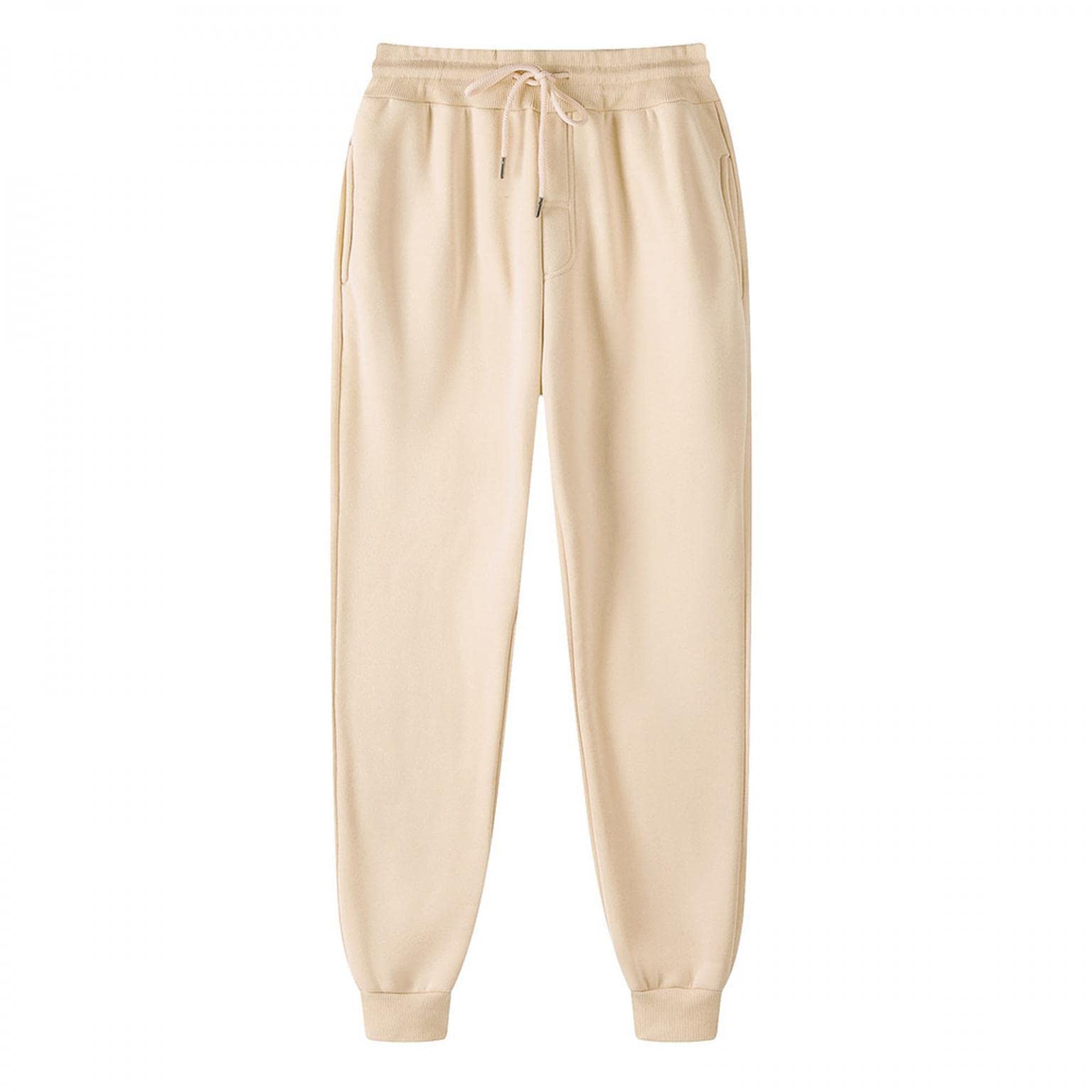 **Men's Low-Profile Fleece Sweatpants with Pockets - Hip-Hop Drawstring Harem Pants for Running, Workout & Activewear - Perfect for Gym, Lounge & Street Style**