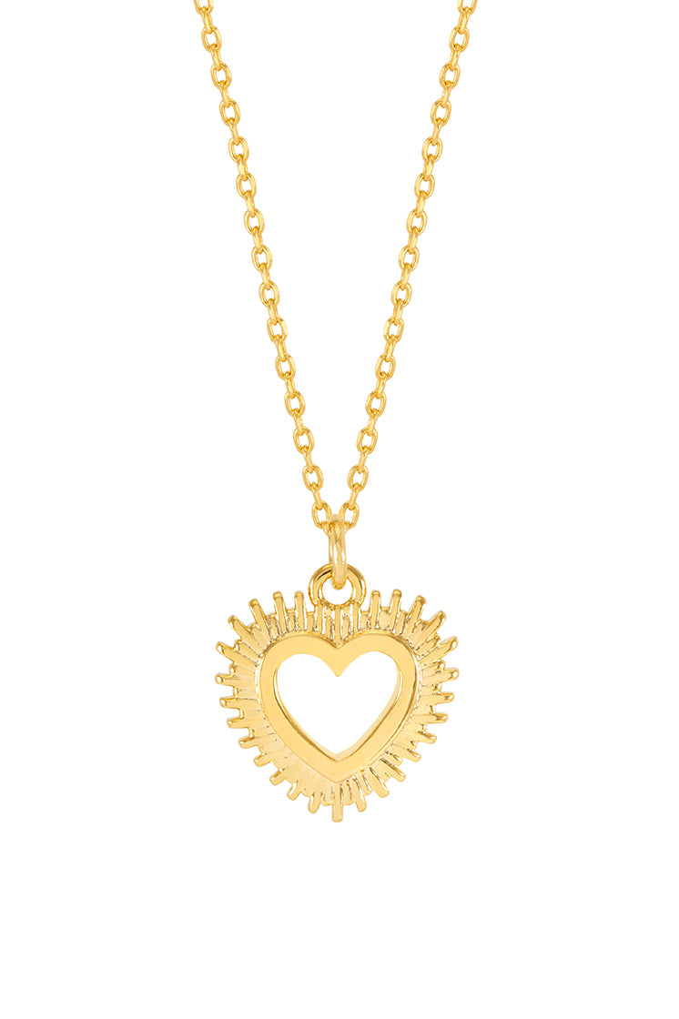 Heartburst Pendant Necklace - Elegant Sterling Silver Heart Charm Jewelry for Women | Perfect Gift for Valentine's Day, Anniversary & Romantic Occasions