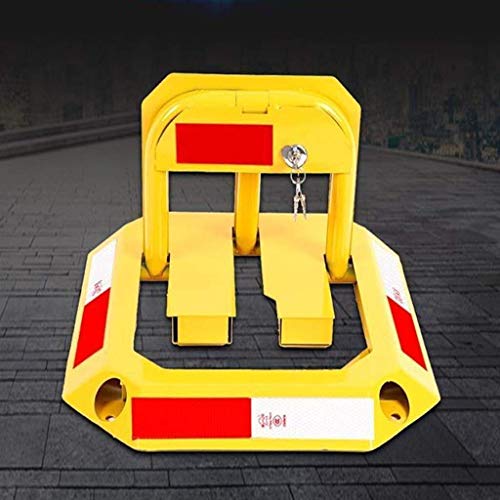 Heavy Duty Parking Lock - Anti-Theft Parking Barrier & Bollard for Securing Car Spaces - Thick Crash-Proof Star Anise Design, No Drilling Required (Perfect for Residential Driveways, Commercial Lots & Private Parking Enforcement)