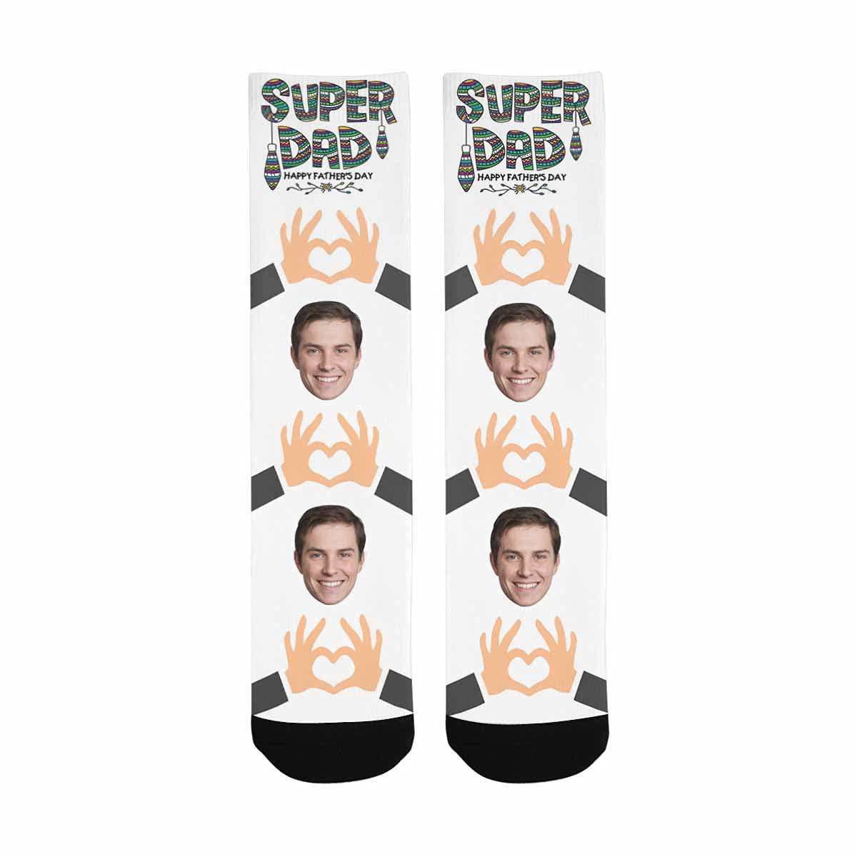 Custom Face Socks for Men - Personalized Father's Day Gift with 