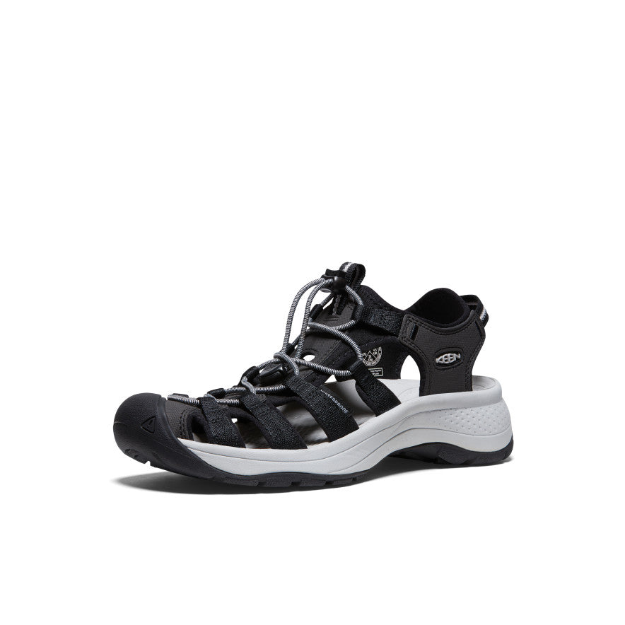 Women's Astoria West Sandal - Comfortable Casual Black & Grey Sandals for Walking, Beach & Summer Outfits