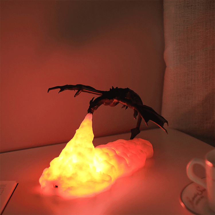 3D Dragon Lamp - Night Light for Kids Room, Home Decor, Fantasy Bedroom Lighting, Perfect for Nursery, Gaming Room & Themed Parties