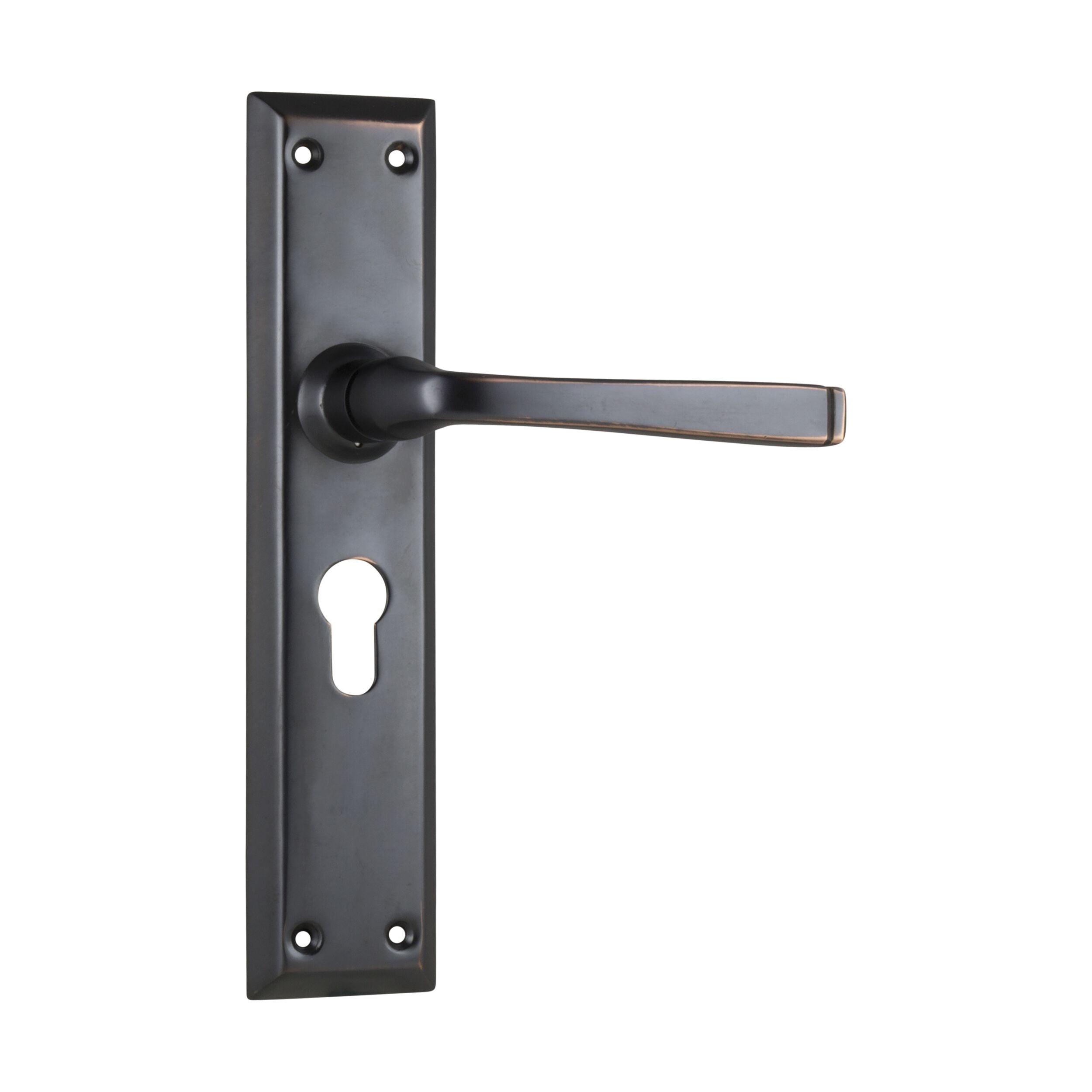 Antique Copper Euro Door Lever Pair - 0681E Model (H225xW50xP75mm) - Perfect for Vintage Home Decor & Interior Doors