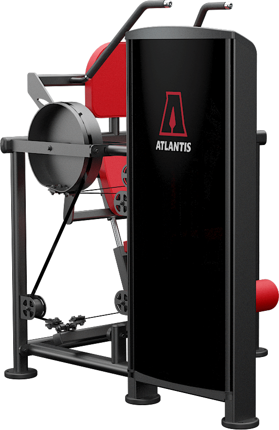 ATLANTIS Dual Seated Ab Crunch Machine for Home & Gym - Core Workout Equipment for Strength Training and Fitness